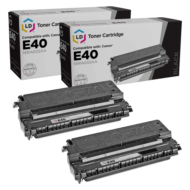 LD Products Toner Cartridge Replacement for Canon E40 E30 E31 E16 E20 1491A002AA Black Toner Cartridge for PC-170 PC-940 PC-795 PC-950 PC-745 PC-980 High Yield (2-Pack) - Image 1